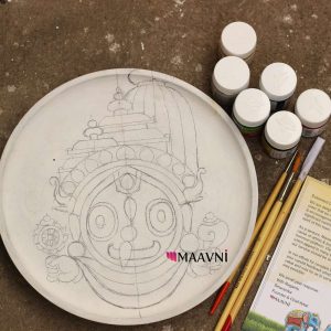 Hand-painted Pattachitra Presketched Diy Plate | Maavni