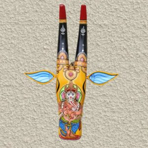 Hand-painted Pattachitra Standing Ganesha Cowhead Decor | Maavni