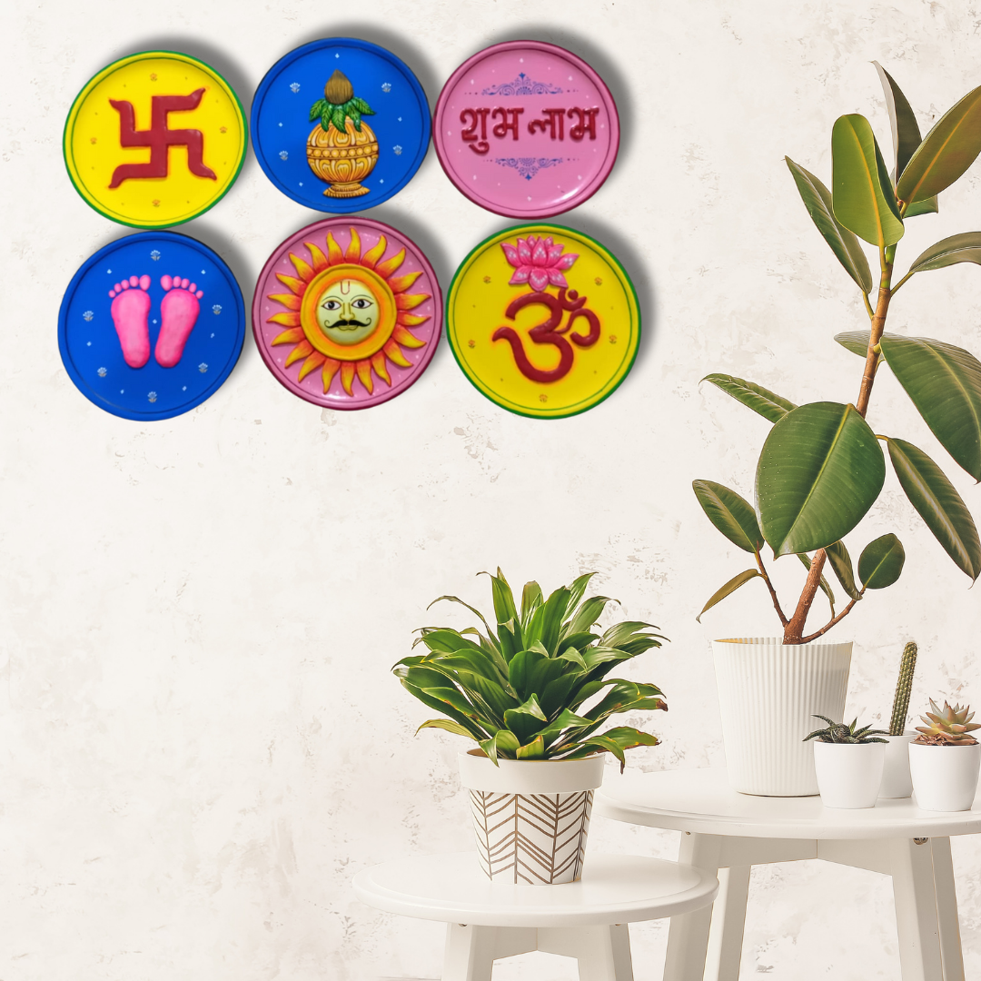 3D Clay Work Wall Plate with Pattachitra Design - Image 2