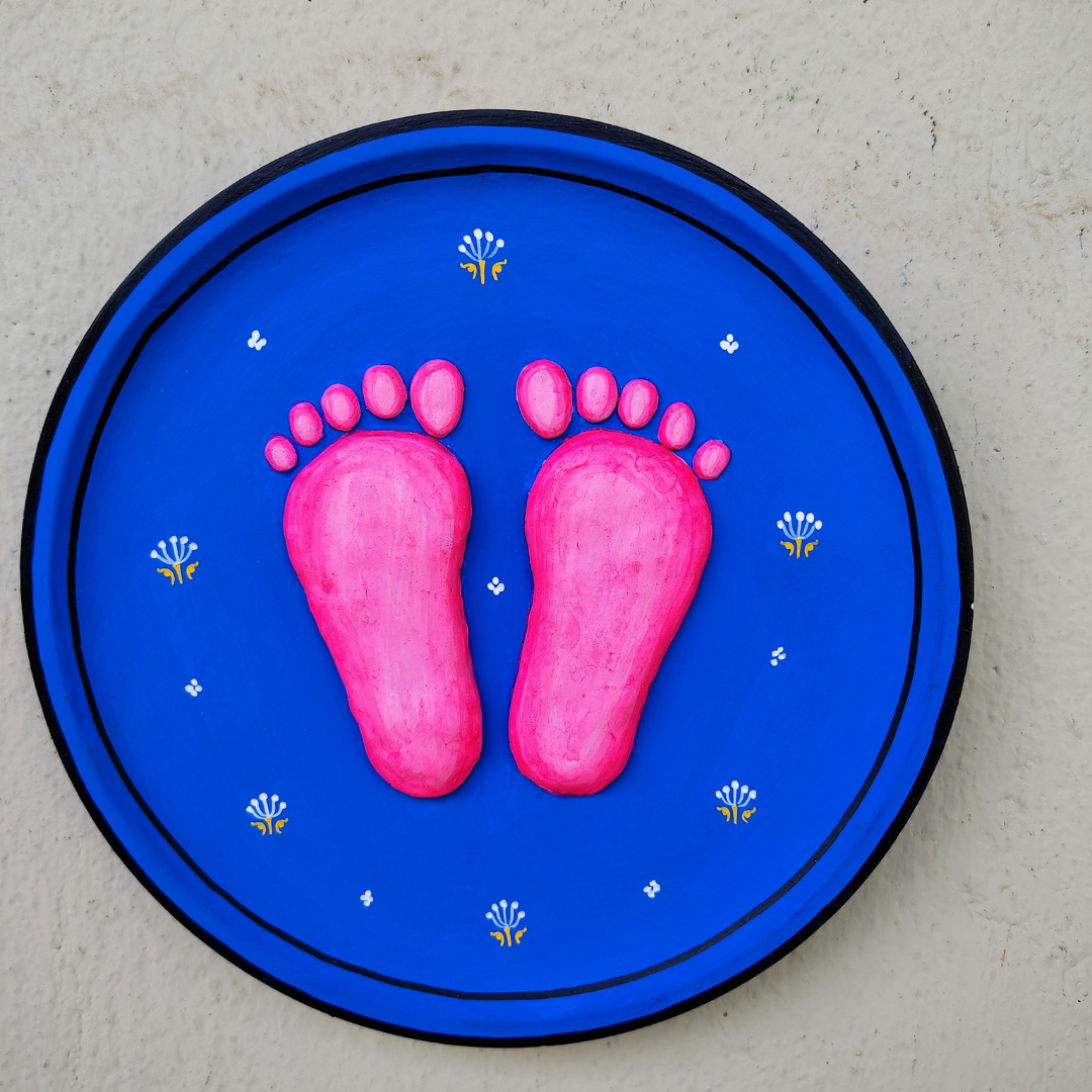 3D Clay Work Wall Plate with Pattachitra Design - Image 3