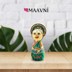 Hand-painted Pattachitra Odishi Doll Seagreen | Maavni