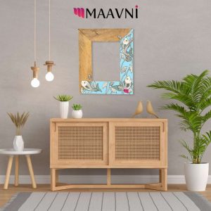 Hand-painted Pattachitra Fish Lotus Photo Frame Decor | Maavni