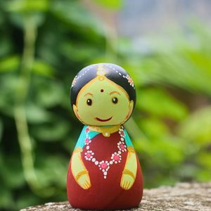 Hand-painted Pattachitra Radha Rani Doll Festive Decor | Maavni
