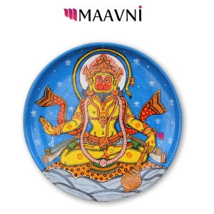 Hand-painted Pattachitra Hanuman Wall Plate | Maavni