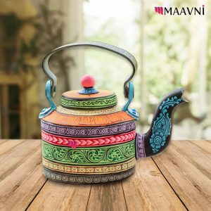 Hand-painted Pattachitra Floral Kettle | Maavni