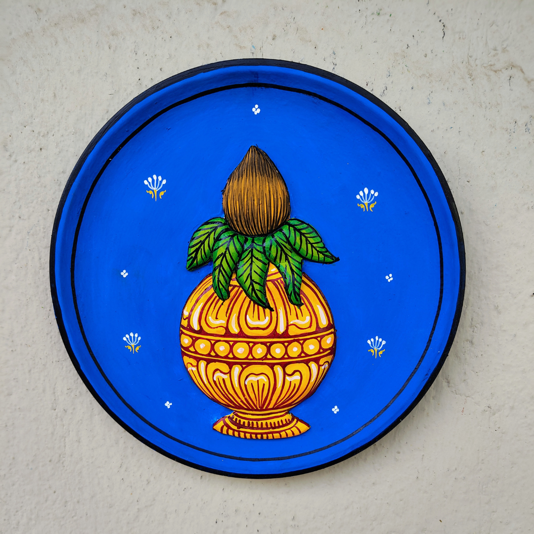 3D Clay Work Wall Plate with Pattachitra Design - Image 5