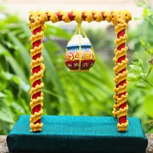 Hand-painted Pattachitra Makhan Matki Hanging Festive Decor | Maavni