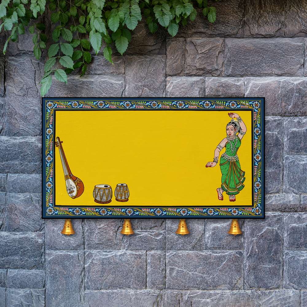 Hand-painted Pattachitra Dancer Name Plate | Maavni - Image 2