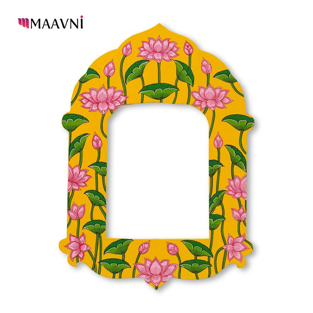 Hand-painted Pattachitra Lotus Theme Jharokha By Decor | Maavni - Image 4