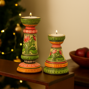 Hand-painted Pattachitra Candle Stands Decor | Maavni
