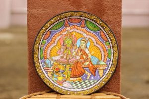 Hand-painted Pattachitra Ram Sita Wall Plate | Maavni