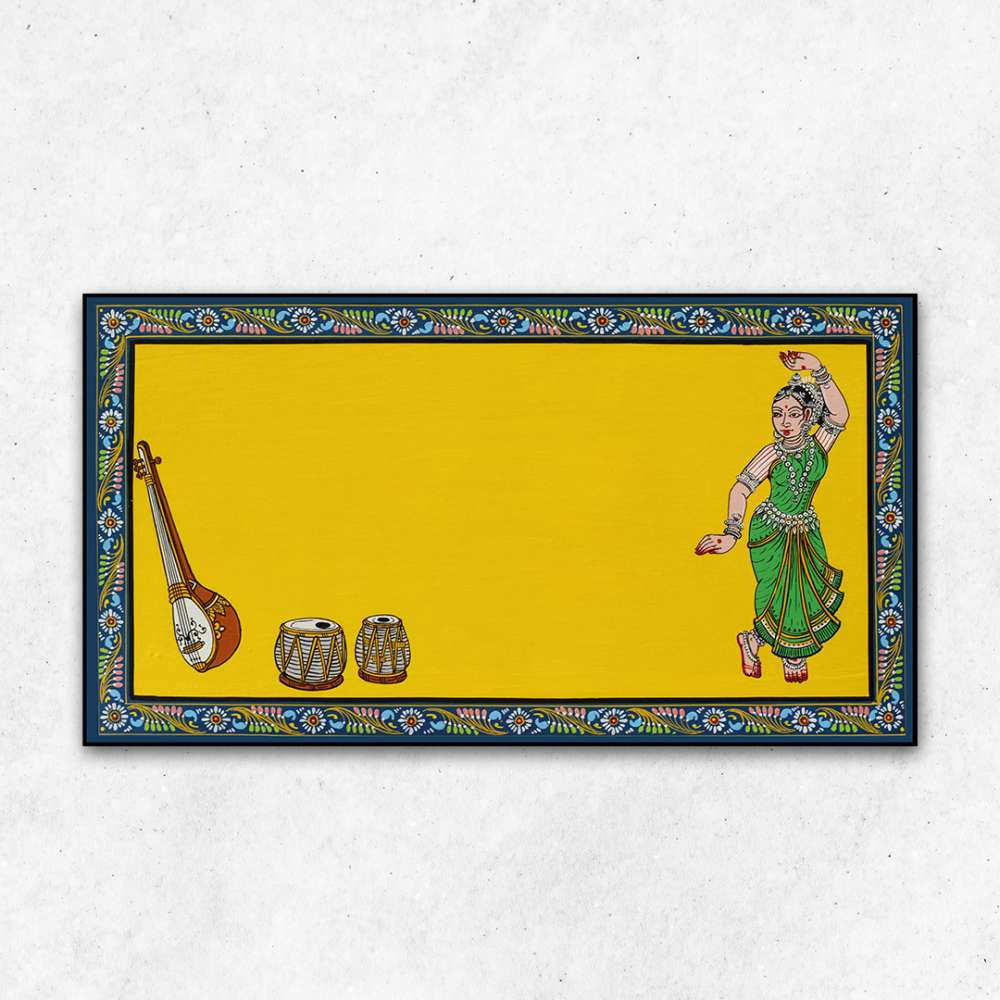 Hand-painted Pattachitra Dancer Name Plate | Maavni - Image 3