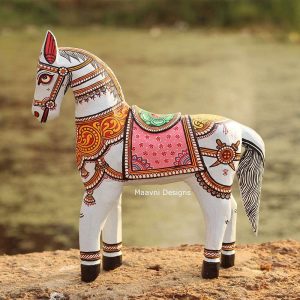 Hand-painted Pattachitra Light Horse Painted Painting | Maavni