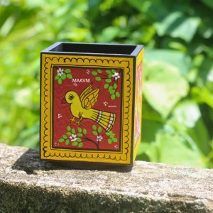 Hand-painted Pattachitra Bird Pen Stand | Maavni