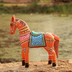 Hand-painted Pattachitra Horse Painted Painting | Maavni