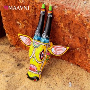 Hand-painted Pattachitra Cowhead Decor | Maavni