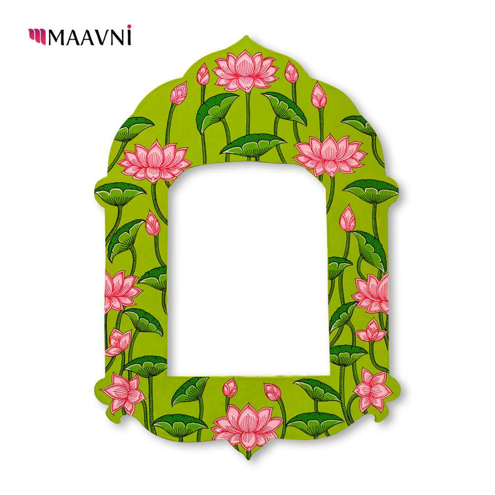 Hand-painted Pattachitra Lotus Theme Jharokha By Decor | Maavni - Image 3