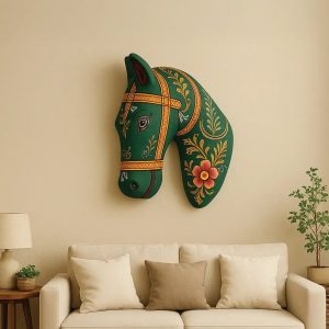 Hand-painted Pattachitra Horse Head Painting | Maavni
