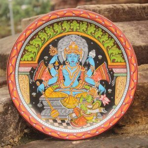 Hand-painted Pattachitra Vishnu Wall Plate | Maavni