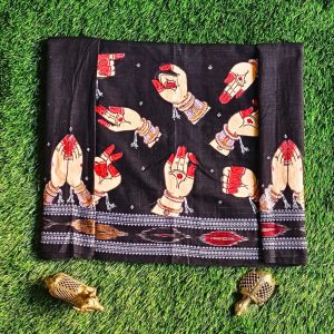 Hand-painted Pattachitra Hastha Mudra With Folded Hands In Sleeves