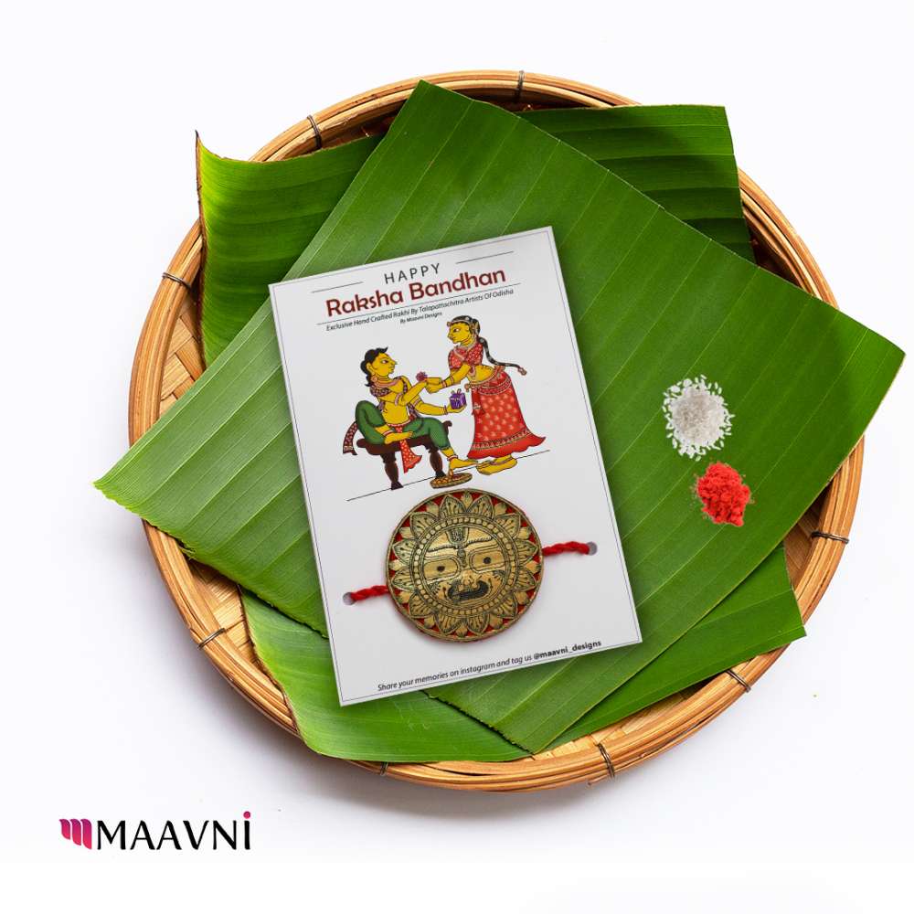 Hand-painted Pattachitra Shri Balabhadra Rakhi Festive Decor | Maavni