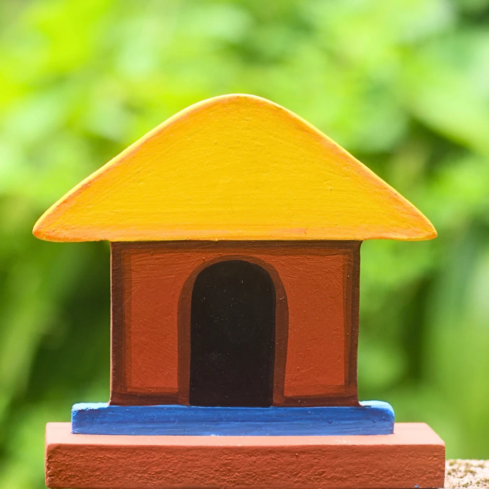 Hand-painted Pattachitra Wooden House Festive Decor | Maavni