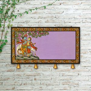Hand-painted Pattachitra Radha Krishna Name Plate | Maavni