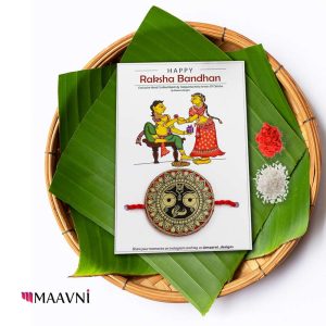 Hand-painted Pattachitra Shri Jaganath Rakhi Festive Decor | Maavni
