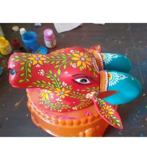Hand-painted Pattachitra Ramhead Painting | Maavni
