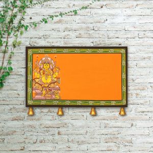 Hand-painted Pattachitra Ganesha With Border Name Plate | Maavni