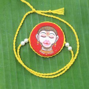Hand-painted Pattachitra Hanuman Rakhi Festive Decor | Maavni
