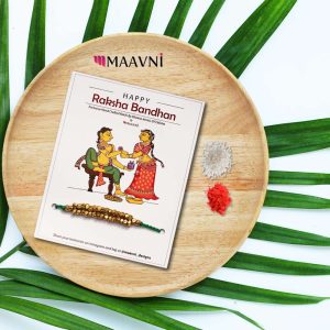 Hand-painted Pattachitra Dhokra Rakhi Festive Decor | Maavni