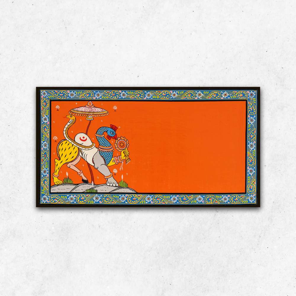 Hand-painted Pattachitra Navagunjara Name Plate | Maavni - Image 2