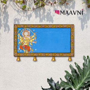 Hand-painted Pattachitra Ganesha With Snake With Customized Name Name Plate