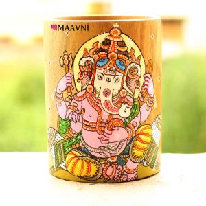 Hand-painted Pattachitra Ganesha Pen Stand | Maavni