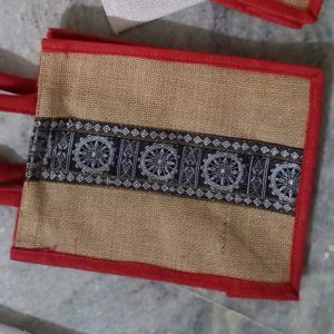 Hand-painted Pattachitra Jute Bag Medium Size Decor | Maavni