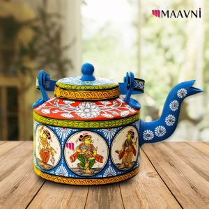 Hand-painted Pattachitra Dancer Girl Theme Kettle | Maavni
