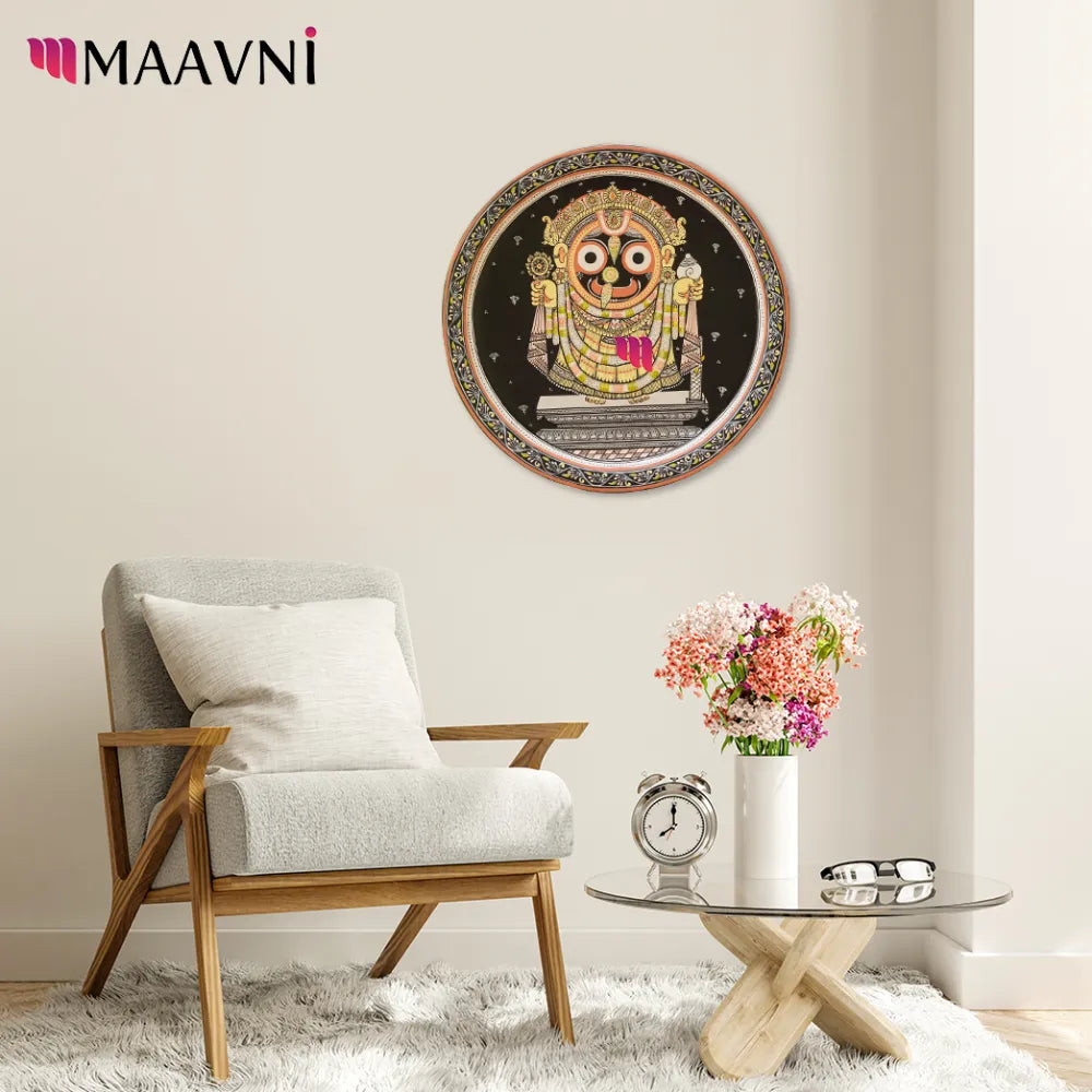 Hand-painted Pattachitra Jagannath Wall Plate | Maavni - Image 2