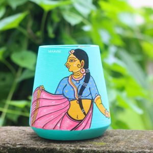 Hand-painted Pattachitra See Leady Pen Stand | Maavni
