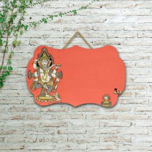 Hand-painted Pattachitra Ganesha Name Plate | Maavni
