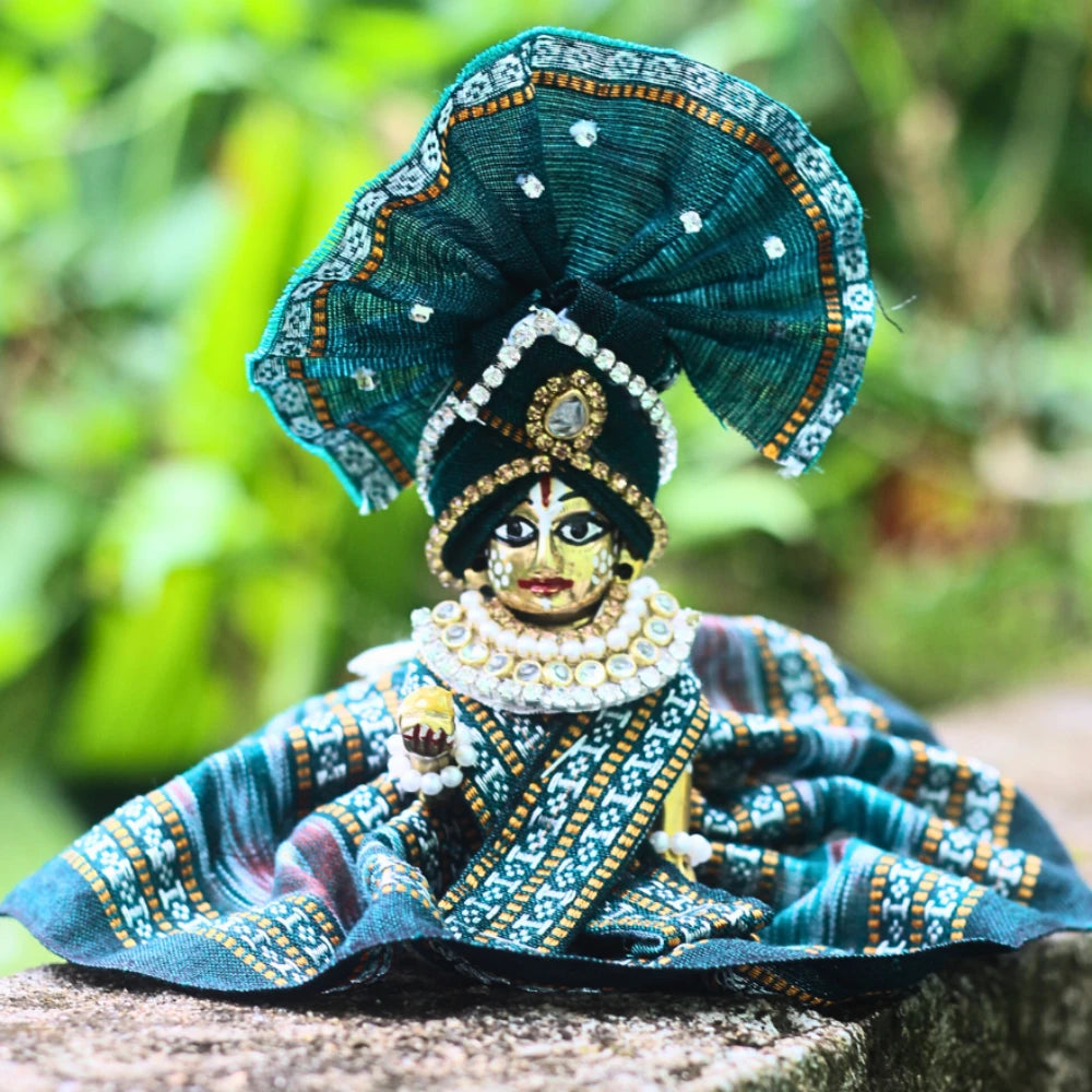 Hand-painted Pattachitra Bal Gopal With Dress Figurine | Maavni