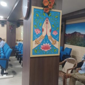Hand-painted Pattachitra Namaskar With Frame By Painting | Maavni