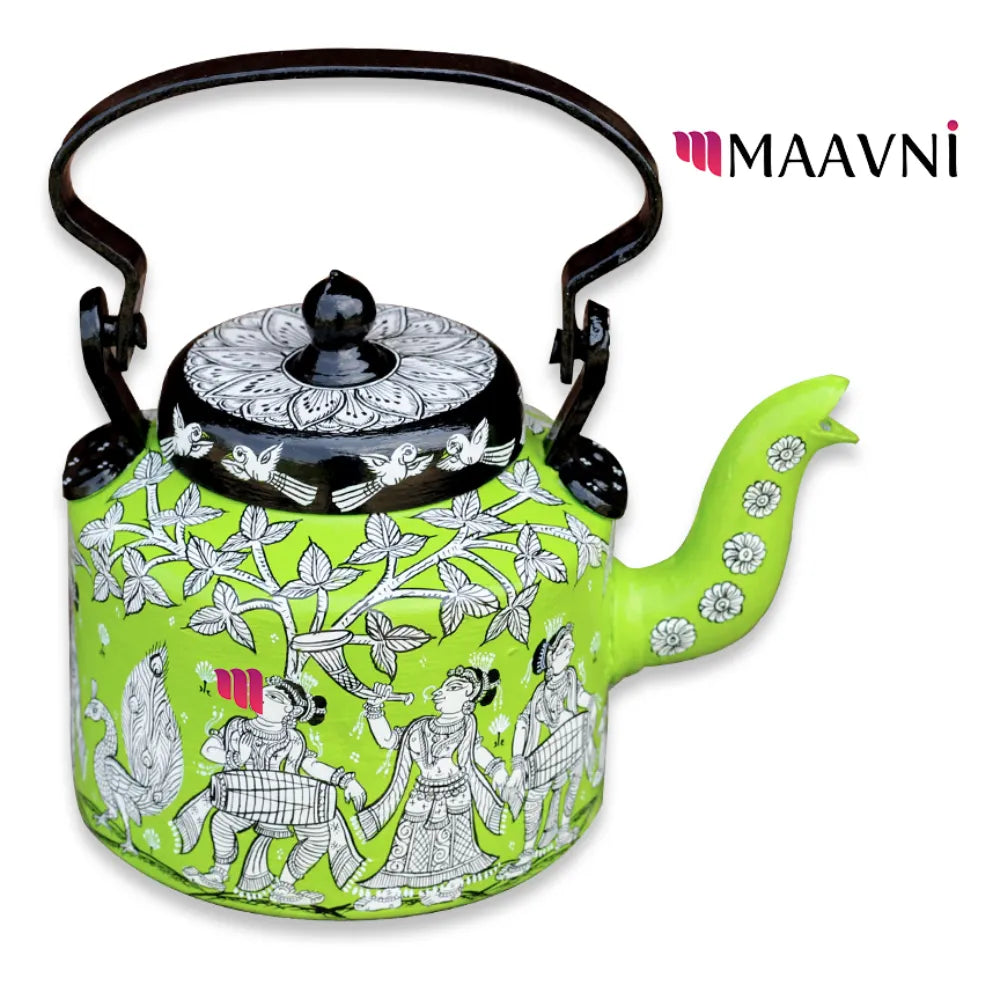 Hand-painted Pattachitra Musical Theme Kettle | Maavni - Image 2