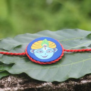 Hand-painted Pattachitra Baby Krishna Rakhi Festive Decor | Maavni