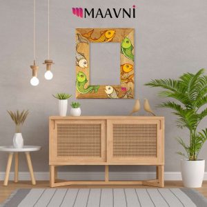 Hand-painted Pattachitra Fish Theme Photo Frame Decor | Maavni