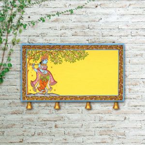 Hand-painted Pattachitra Krishna Name Plate | Maavni