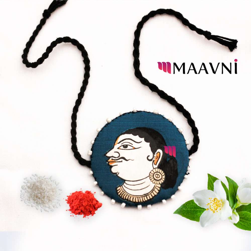 Hand-painted Pattachitra Bhai Rakhi Festive Decor | Maavni