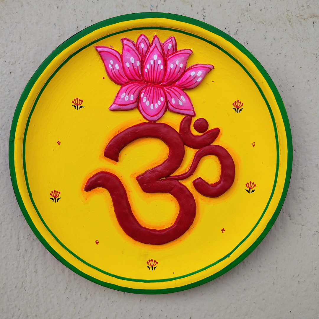 3D Clay Work Wall Plate with Pattachitra Design - Image 6