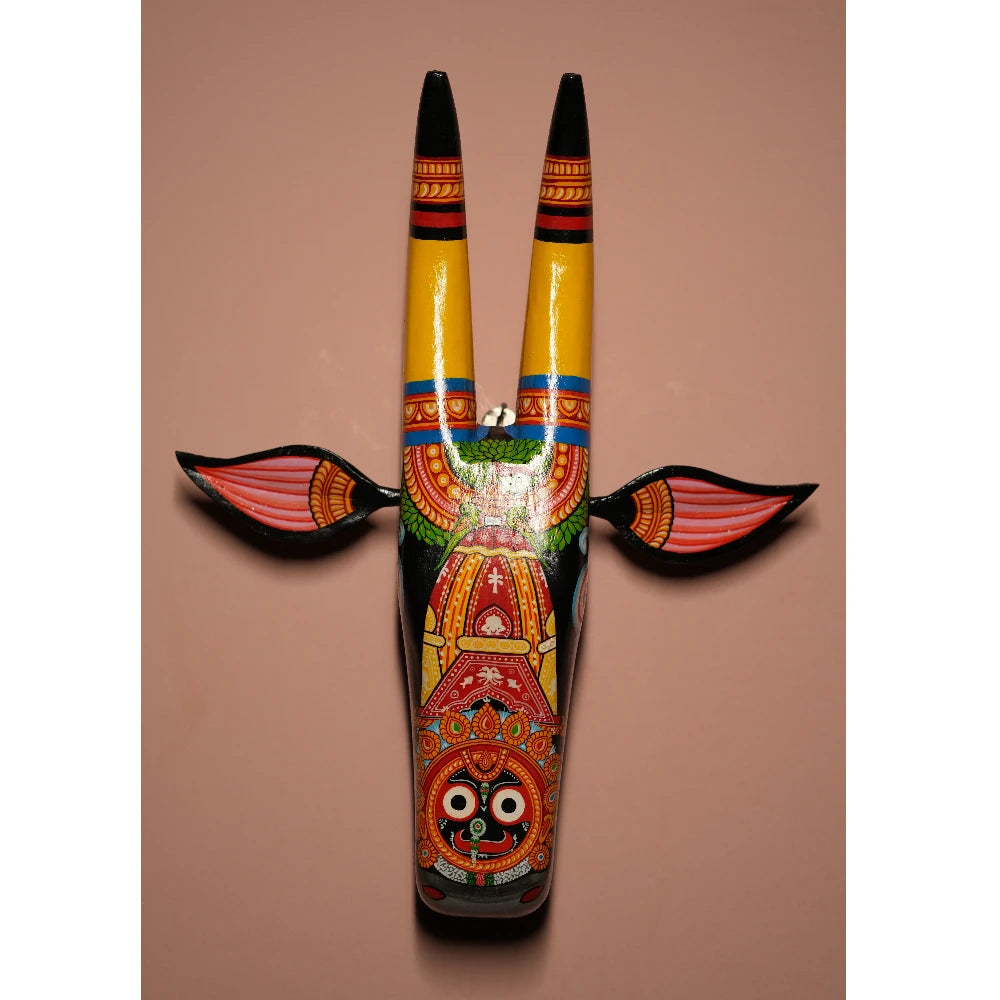 Hand-painted Pattachitra Cow Head Ratha - Image 2