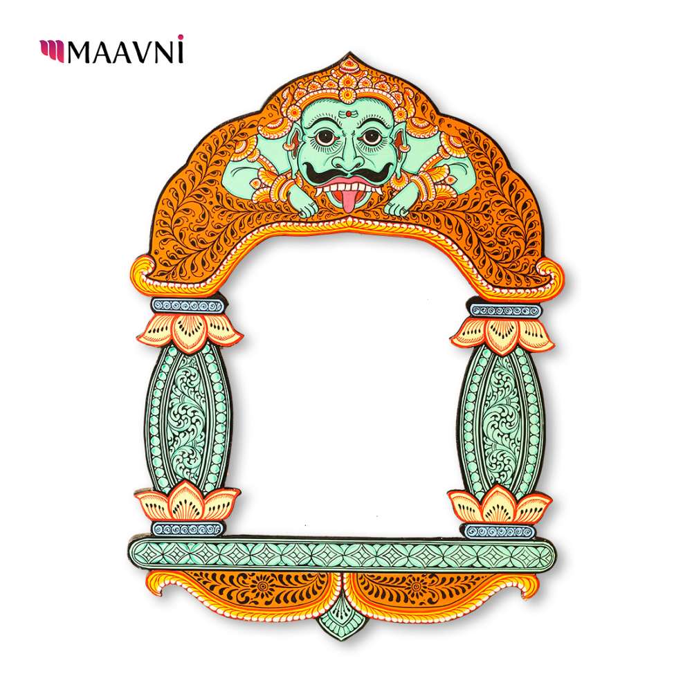 Hand-painted Pattachitra Rahu Navagraha Jharokha Decor | Maavni - Image 2